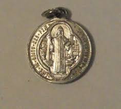 Vintage 16mm round medal St Saint Benedict Pax Italy | eBay