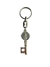 KEYCHAIN WITH THE KEY OF SAINT BENEDICT IN METAL 2: INCHES ...