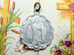 Saint Hilaire and Saint Rolande. Antique Religious Pendant ...