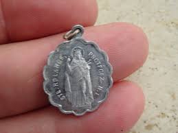 Religious Antique French Aluminium Catholic Medal Pendant ...