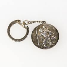 Vintage Antiko Silver Plated Souvenir Feucht Germany St. Christopher Keychain - Etsy