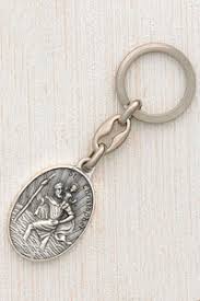 6-Pack - Saint Christopher Key Ring at Catholic Shop