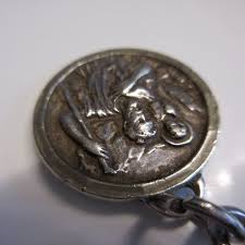 Silver Metal Medal Saint Christopher Our Lady of Lourdes Religion France N4991 | eBay