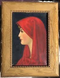 Antique Roman Saint St. Fabiola Signed Religious Oil ...