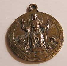 Blessed Mother Medal, Queen of Angels 1"