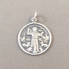 SAINT FRANCIS of ASSISI .925 Sterling Silver Medal ...