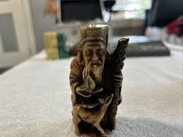 Japanese Netsuke Polychrome Resin Figurine Sculpture of a ...