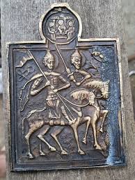 Vintage Icon Russian Orthodox Brass Saints Boris and Gleb | eBay