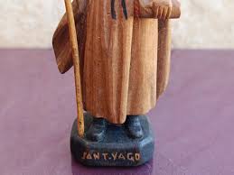 Saint Santiago De Compostela Wooden Figure, Wood Modernist ...