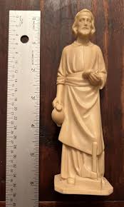 Vintage Molded Plastic Carved Wood Look Saint Joseph 6 ...