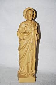 Vintage St. Jude Plastic Figurine Statue Holding Picture ...