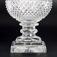 Anglo-Irish Regency Fine Cut Glass Pedestal Vase and Cover ...