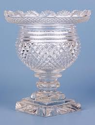Regency Cut Glass Lidded Pedestal Jar For Sale at 1stDibs