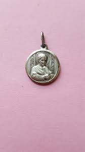Religious Antique French Silvered Catholic Medal Pendant ...
