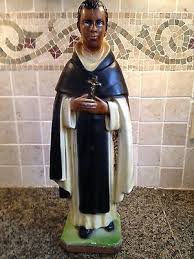 Vintage Chalkware Statue of St. Martin de Porres Catholic ...