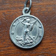 Religious Antique French Copper Medal Charm Medallion Pendant of Saint Michael the Archangel and Saint Joseph. ( 15 B ) - Etsy