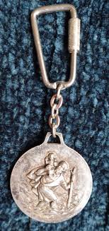 Luxembourg Medallion Keychain Silver Tone Metal Acrylic 2 Sided Vintage | eBay