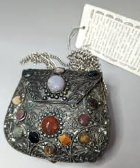Stunning Vintage SAJAI Metal & Gemstones Handbag Purse | eBay