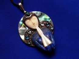 Ultra-rare Sajen Sterling Silver Pendant, Hand-carved ...