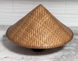 Vintage Asian Handmade Rice Field Hat #855 | eBay