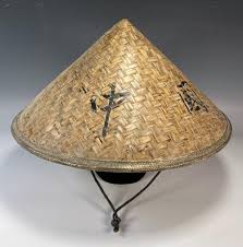 Sold at Auction: WOVEN RICE PADDY HAT