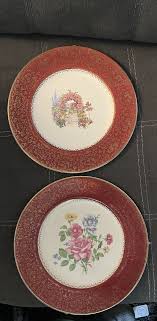 Salem China Floral Spray 11" Plate 23 K Gold Pink And 1 ...