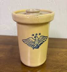 Vintage Eagle Stars Shield Salesman Sample Blue Butter Churn ...