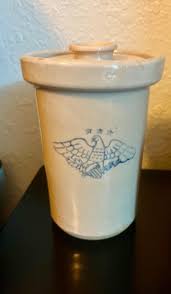 Vintage Stoneware Butter Crock, American Eagle - Etsy