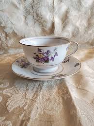 Rare Find, Craftsman China, New England Pattern, Tea Cup and Saucer Set , Made in Japan, Gold Highlights, Purple Violet - Etsy Ireland