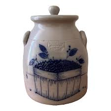 Vintage Salmon Falls Stoneware Pottery Big Heavy Jar With ...