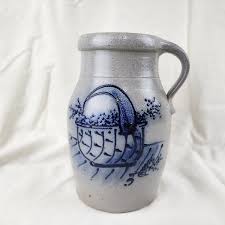 Vtg Rowe 1988 Pottery Fruit Basket Pitcher/Vase 8" Height ...