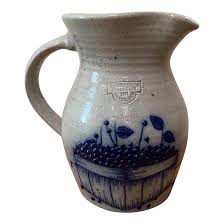 Vintage Original Salmon Falls Grey Stoneware Pitcher With ...