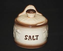 Vintage Salt Cellar Counter Box Dish Lidded Country Farmhouse | eBay