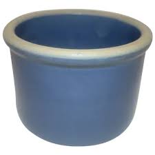 Antique Primitive Crock Pottery Jar Brown Salt Glazed 19th ...