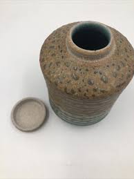 STUNNING JUSTIN TEILHET SIGNED STUDIO POTTERY Lidded Canister Jar Ombre Speckled | eBay