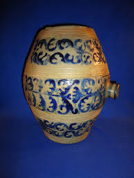 19th Century European Stoneware Keg with Elaborate Incised Decoration #9091 | Doc's Crocks