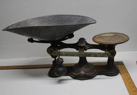 Antique 1880s Cast Iron & Brass Balance Scale | Model #4 ...