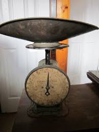 Antique Rare Columbia Family Scale w/ Basket 24 Lb Landers ...