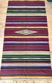 Handmade Vintage 1930'S Serape Saltillo Wool Runner Blanket ...