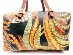 Salvatore Ferragamo Boston bag Ganchini orange PVC ...