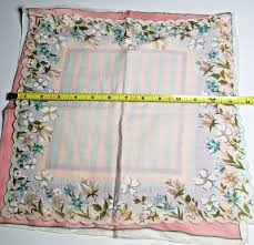 Pink, White, Teal Purple Lot of 3 Vtg Floral Handkerchief Hankie Boho MCM READ | eBay