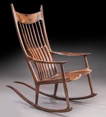 Sold at Auction: Sam Maloof, Sam Maloof rosewood long tailed rocking chair.