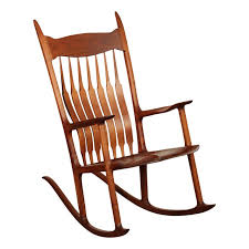Studio Crafted Walnut Rocker By Harold Dodson | Chairish
