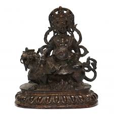 A Tibetan Bronze Sculpture of Kubera (Lot 207 - August ...
