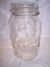 Vintage SAMCO GENUINE MASON Square Glass Quart Jar Embossed ...