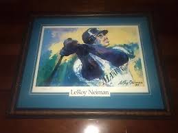 Leroy Neiman / Ken griffey Jr. signed Framed color print ...