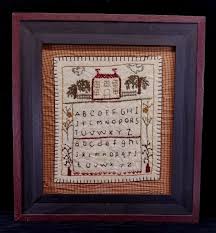 Vintage Handcrafted Freehand Embroidery Alphabet Sampler Traditional & Framed | eBay