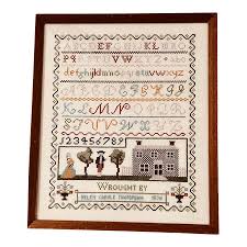 Vintage Signed 1976 American Sampler | Chairish