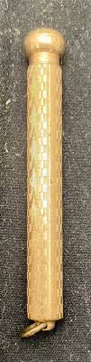 ANTIQUE GOLD PLATED SMALL RETRACTABLE PENCIL GEOMETRICAL ...
