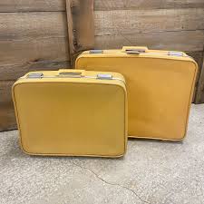 Retro Yellow Towncraft Luggage Set: 3-piece Vintage Travel ...